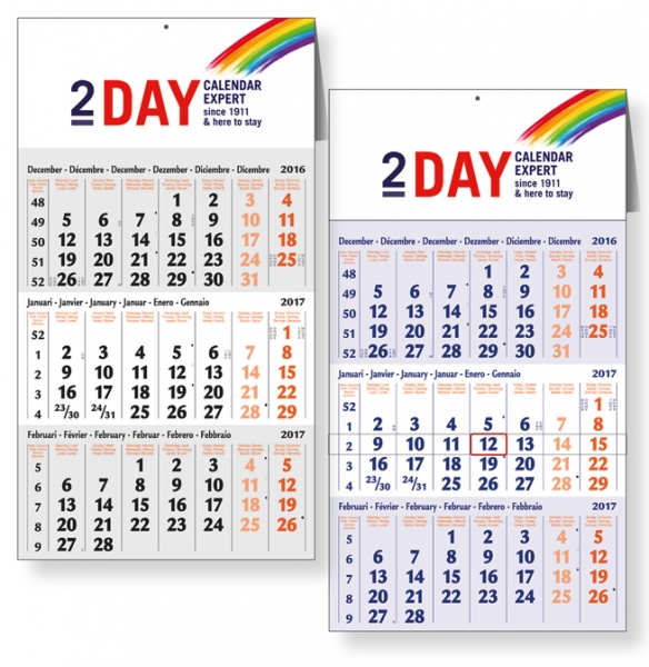 Knikken Orthodox Voorspellen 3-maand kalender